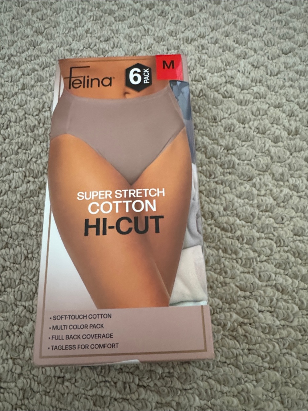 Felina Multi-Color Cotton Hi-Cut Panties Pack - Nude/Taupe